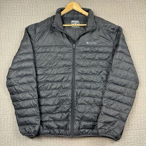 Mountain Warehouse Jacket Men's XXL Black 600 Down Puffer Full Zip Outdoors